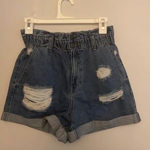 Forever 21 Denim Paperbag Shorts